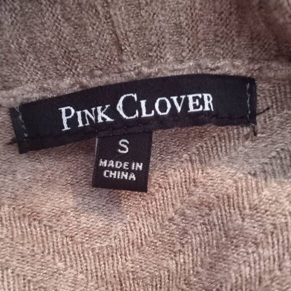 PINK CLOVER BEIGE TASSEL HEM CARDIGAN SZ.S EUC - Picture 6 of 8